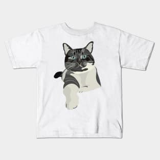 Kitty Cat Laying Down Kids T-Shirt